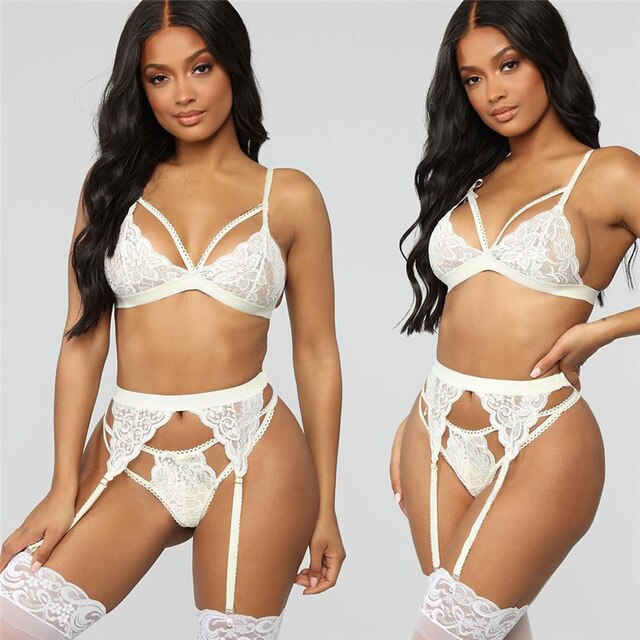 Embroidery Half Cup Lingerie