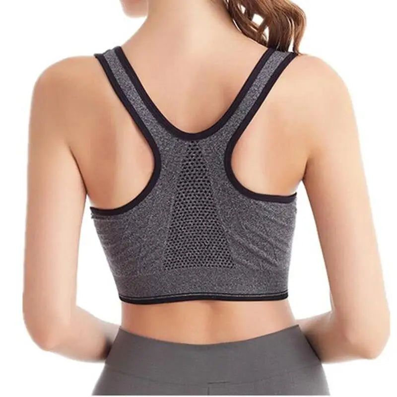 Front Zipper Sports Bra Women's