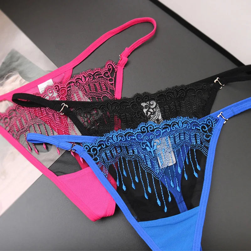 Sexy Lace Floral Thong Ladies