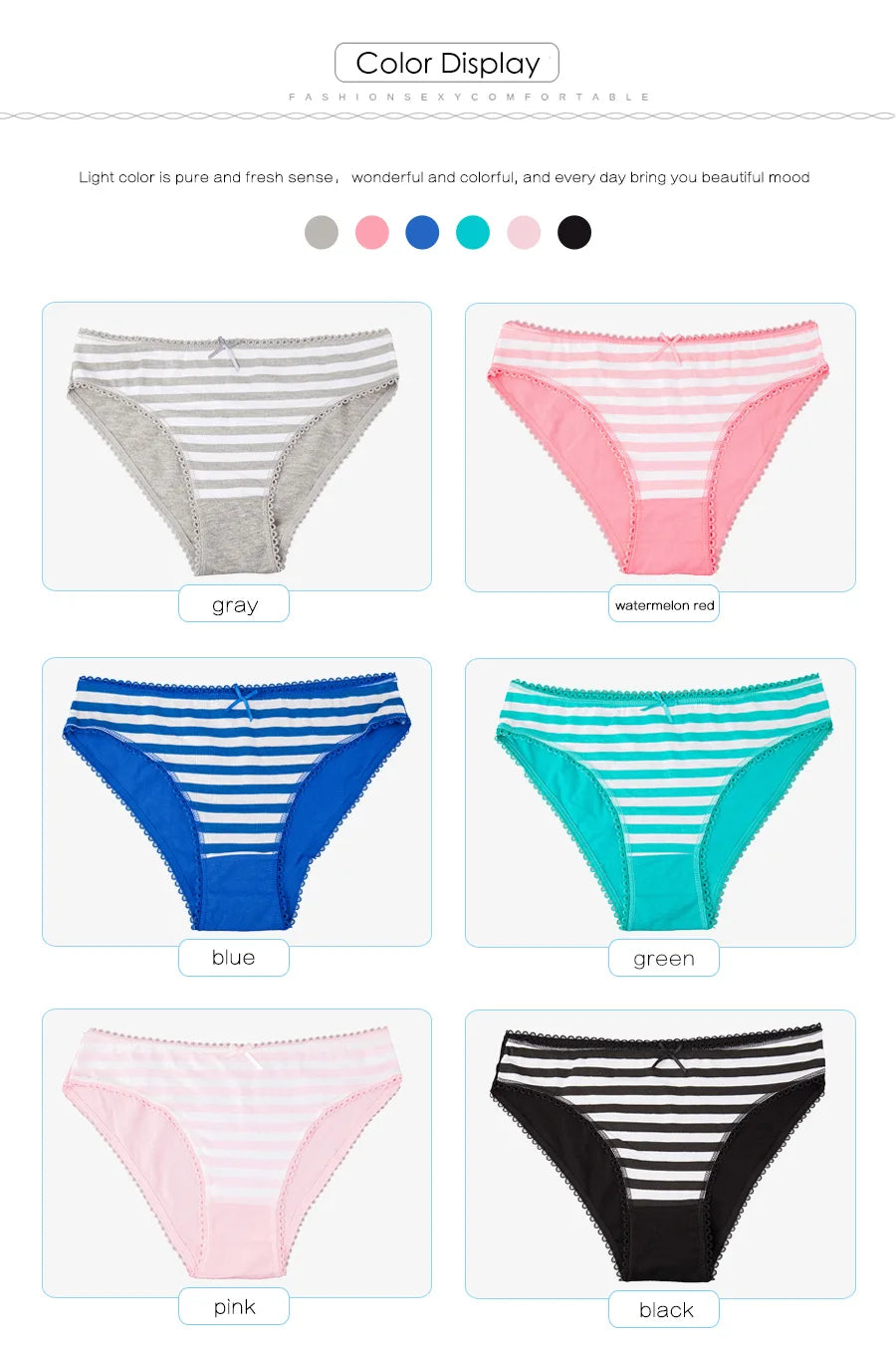 Women's cotton panties Girl Briefs