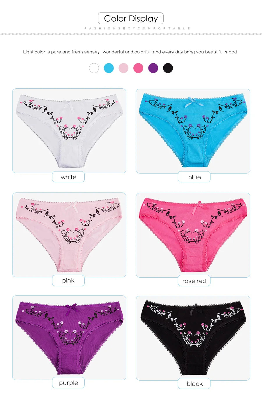 Women's cotton panties Girl Briefs