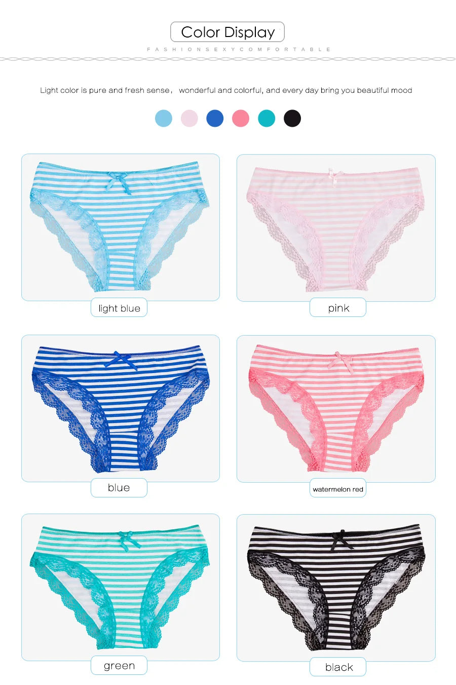 Women's cotton panties Girl Briefs