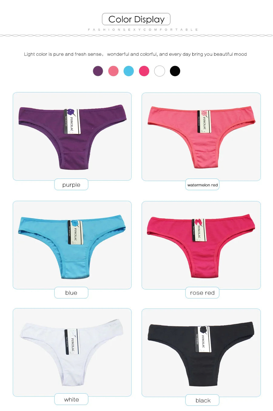 Women's cotton panties Girl Briefs
