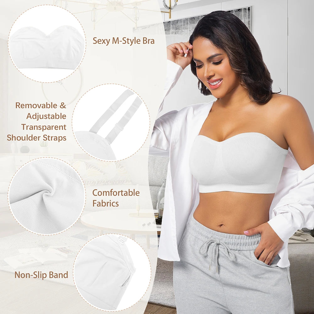 Strapless Invisible M-shaped Bra