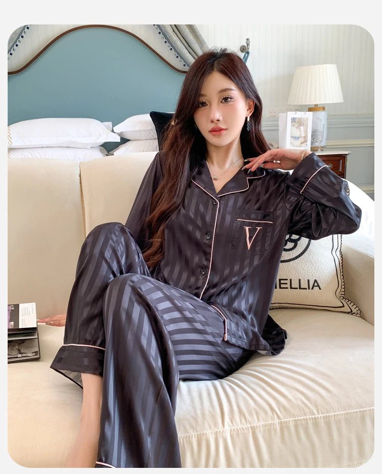 Women's Ice Silk Pajama Set