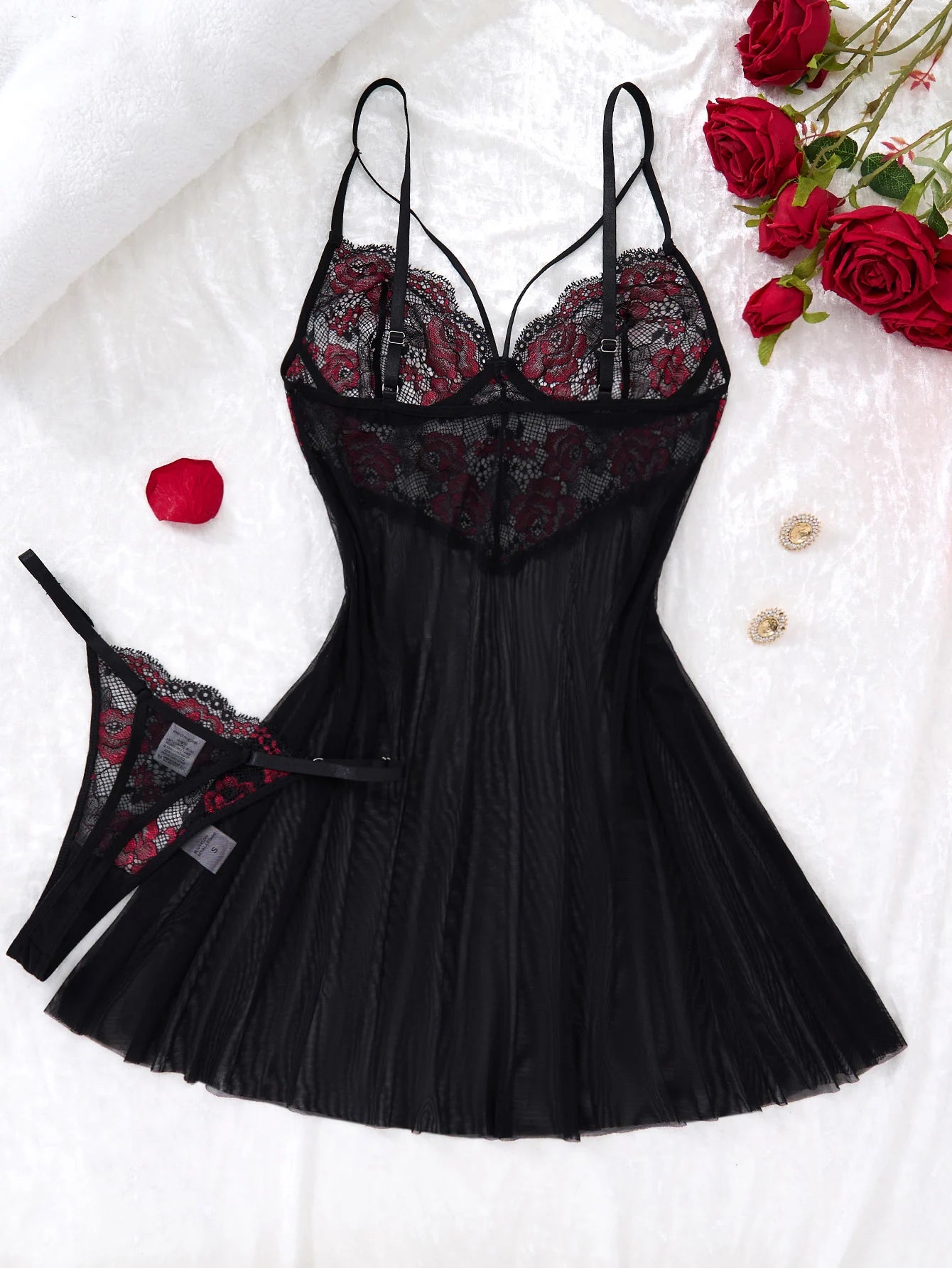 Lady's Sexy Lace Black Strapless