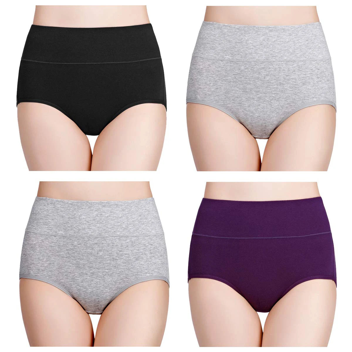4Pcs High Waisted Underwear
