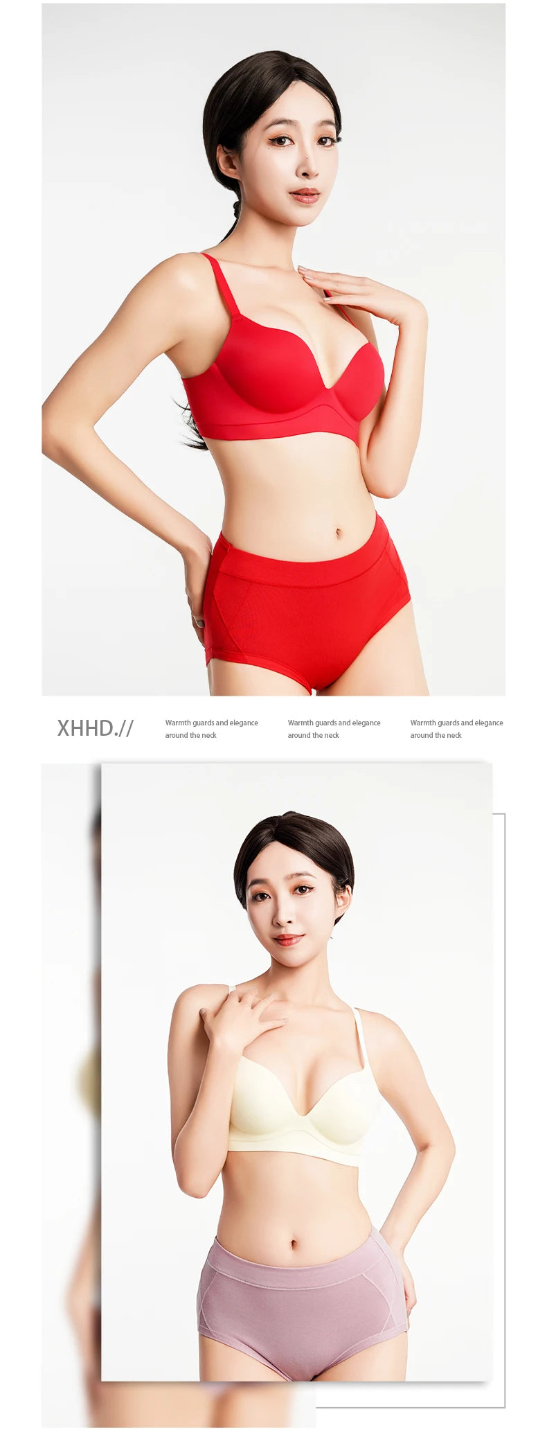 3Pcs Women's Cotton High Waist