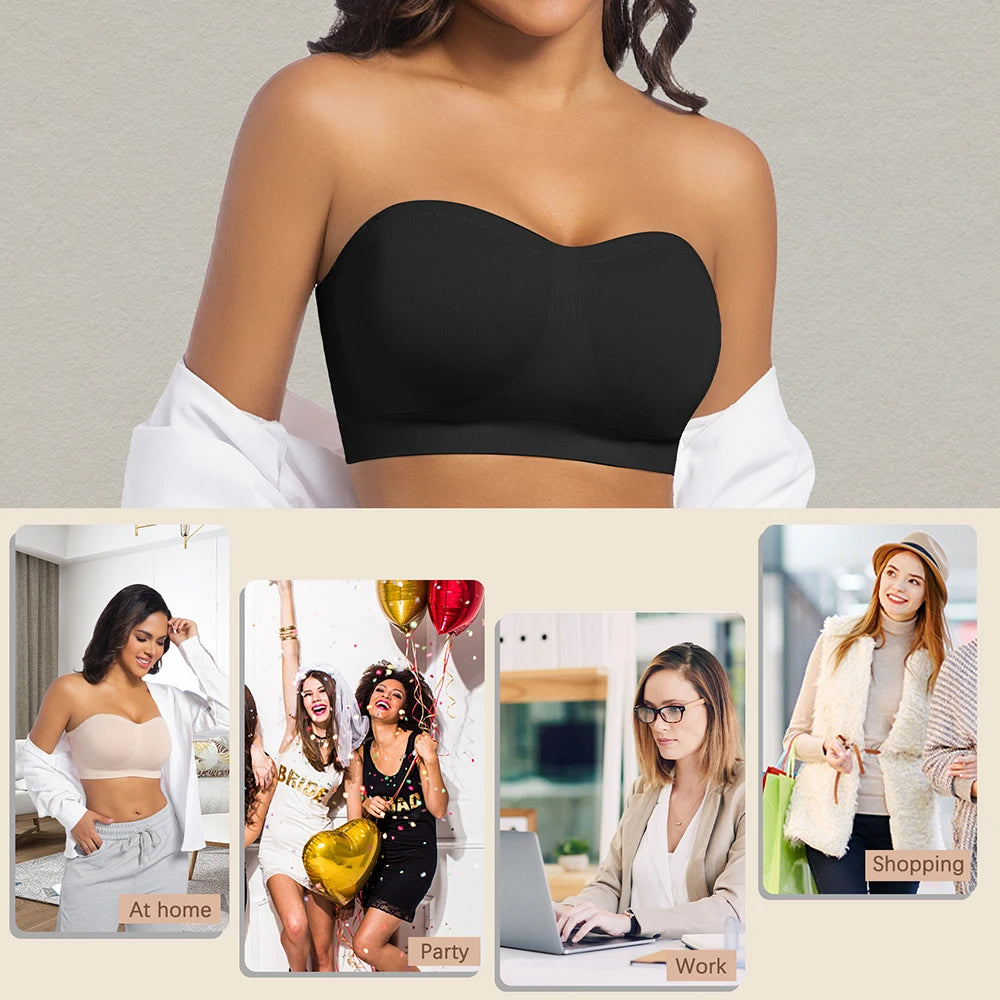 Strapless Invisible M-shaped Bra