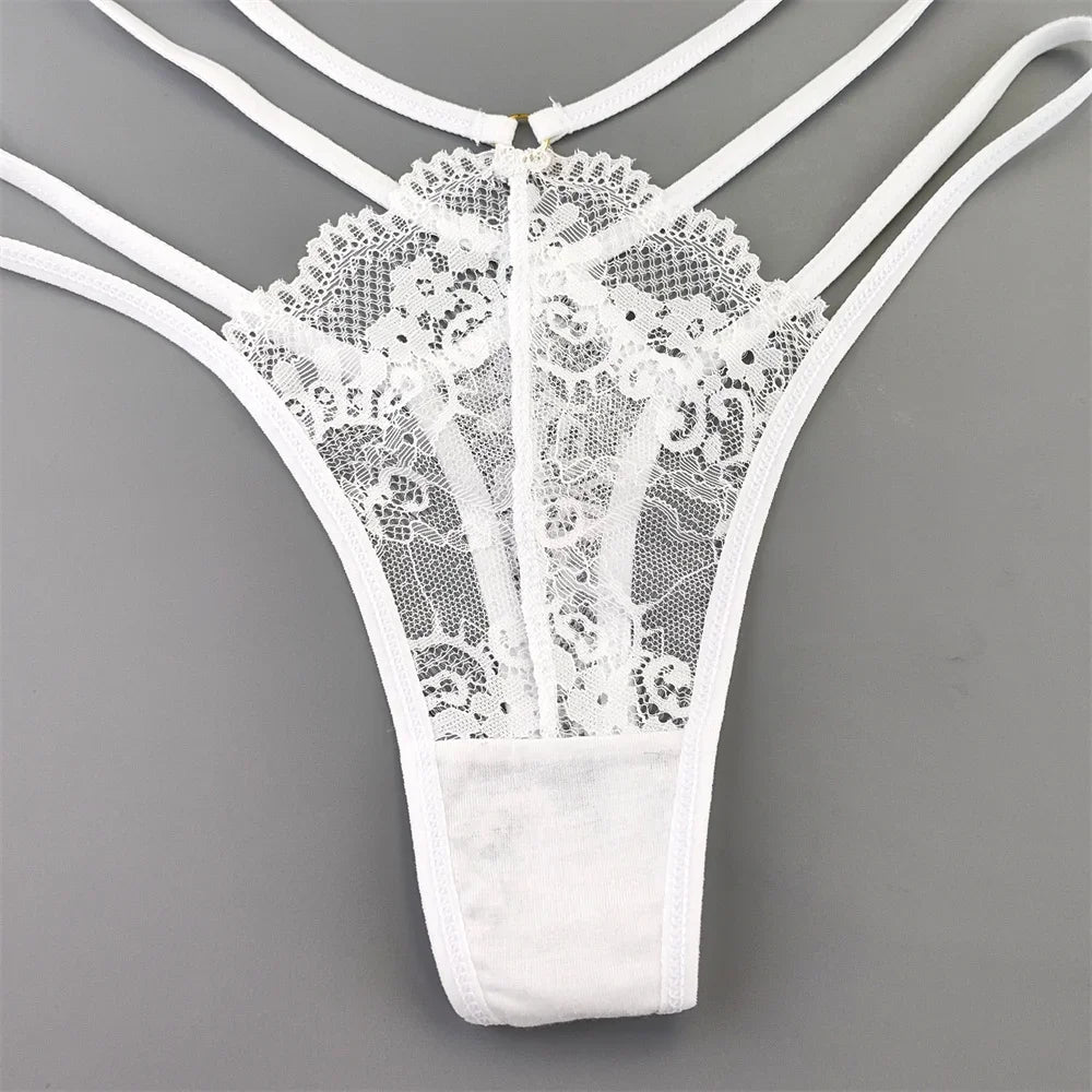 3 Pcs Lace Thin Strap Thong