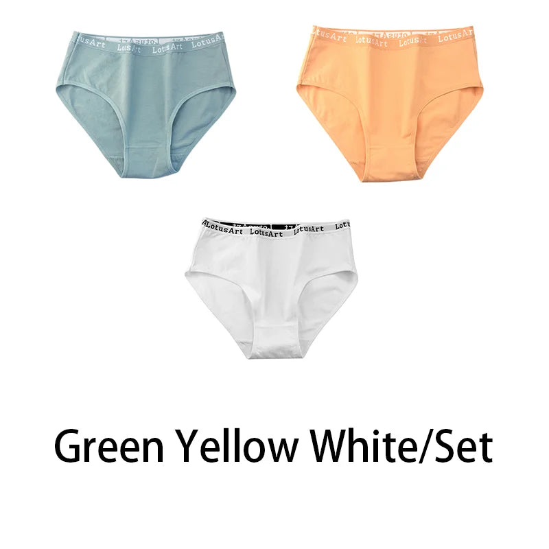 3PCS/Set Women Cotton Solid