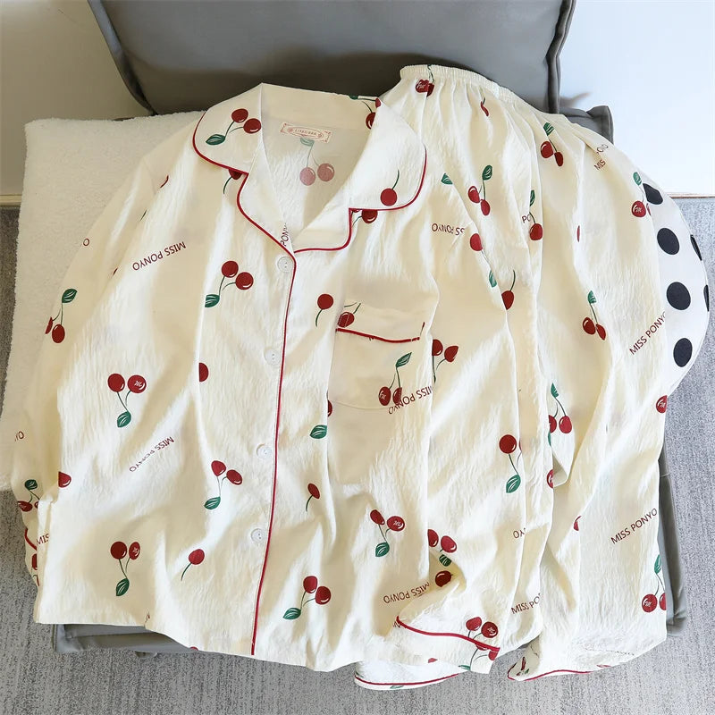 Cherries Print Two Pieces