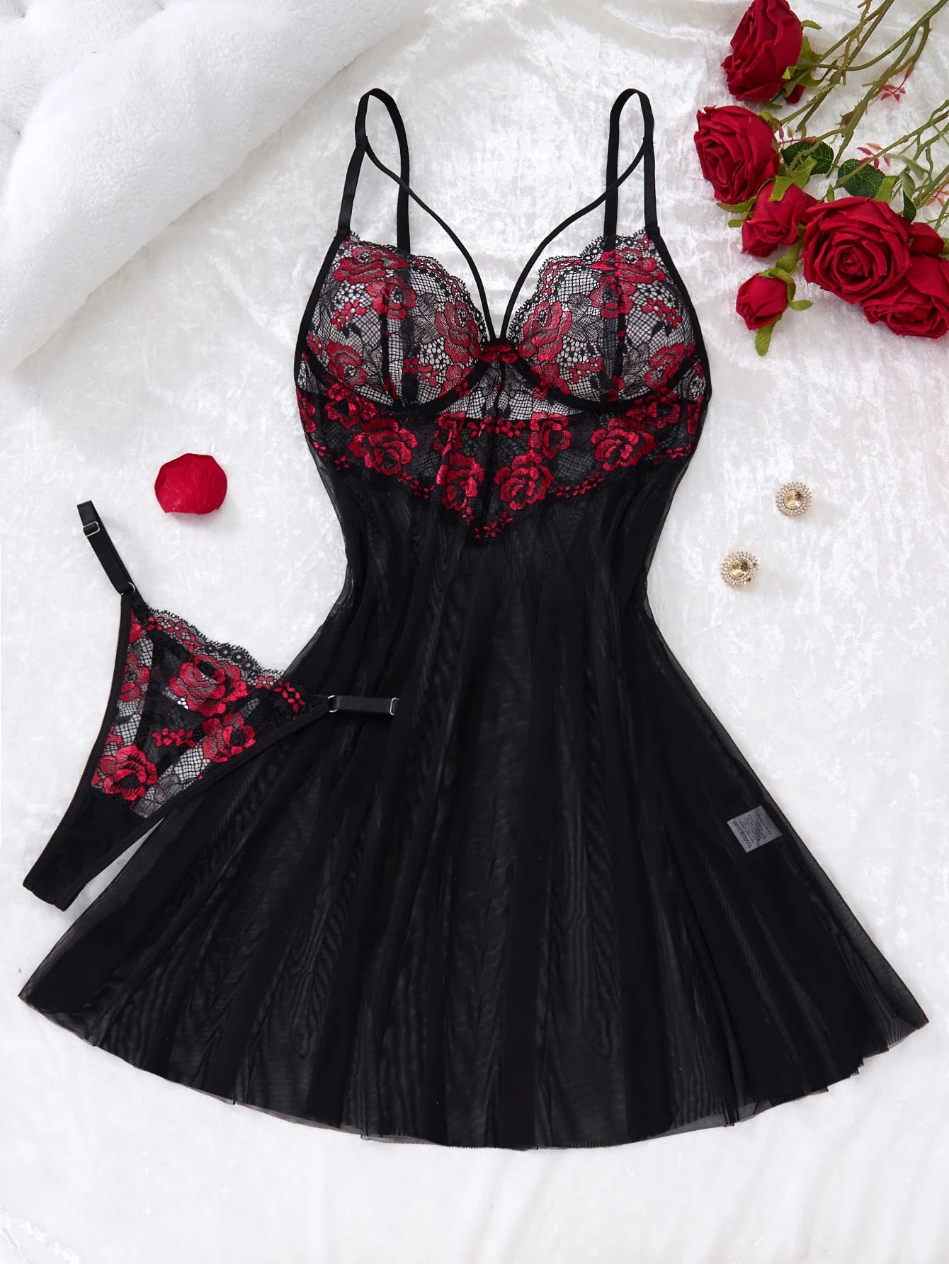 Lady's Sexy Lace Black Strapless