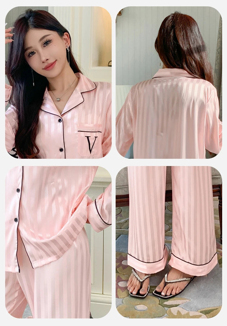 Women's Ice Silk Pajama Set