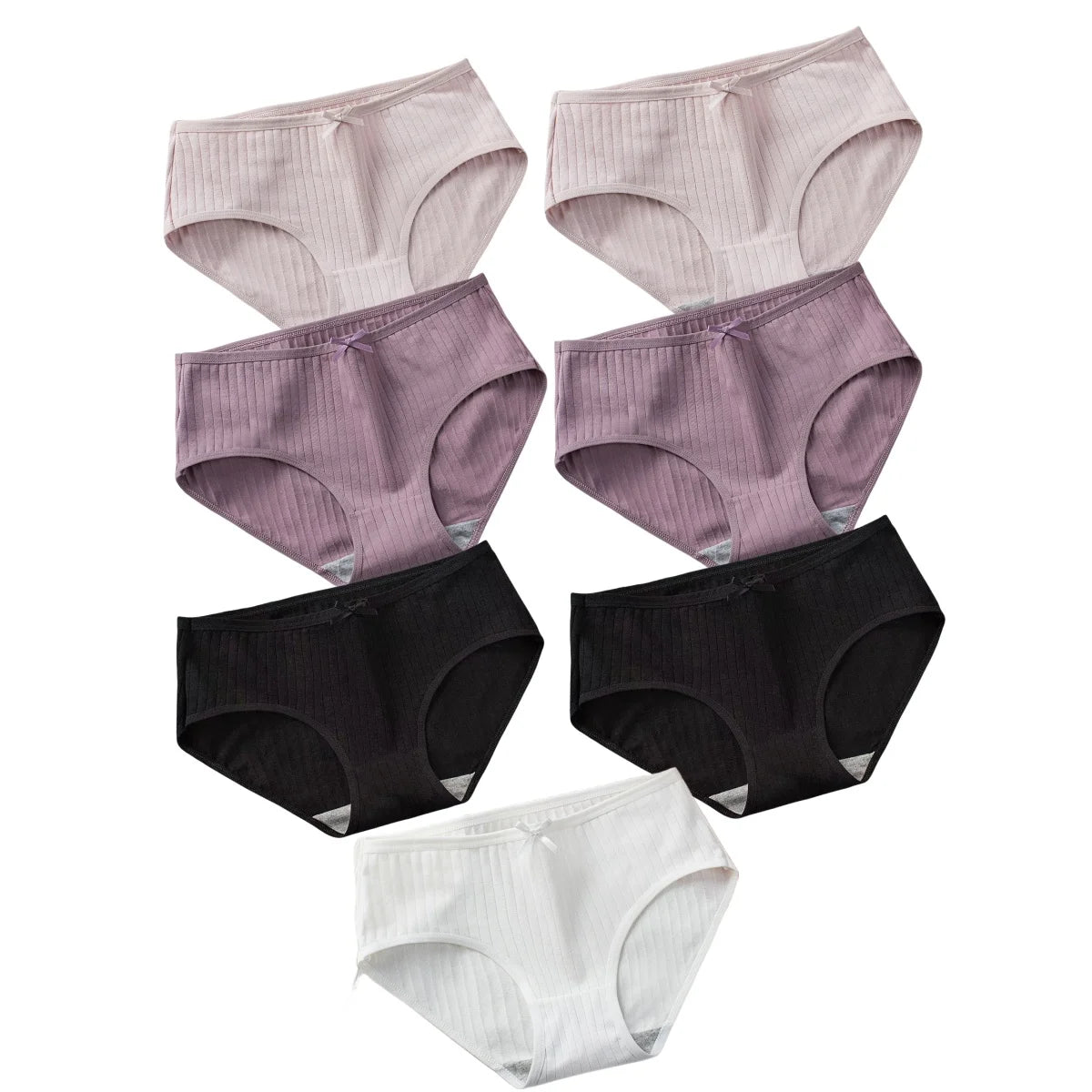 7Pcs/Set Low Waist Cotton Panties