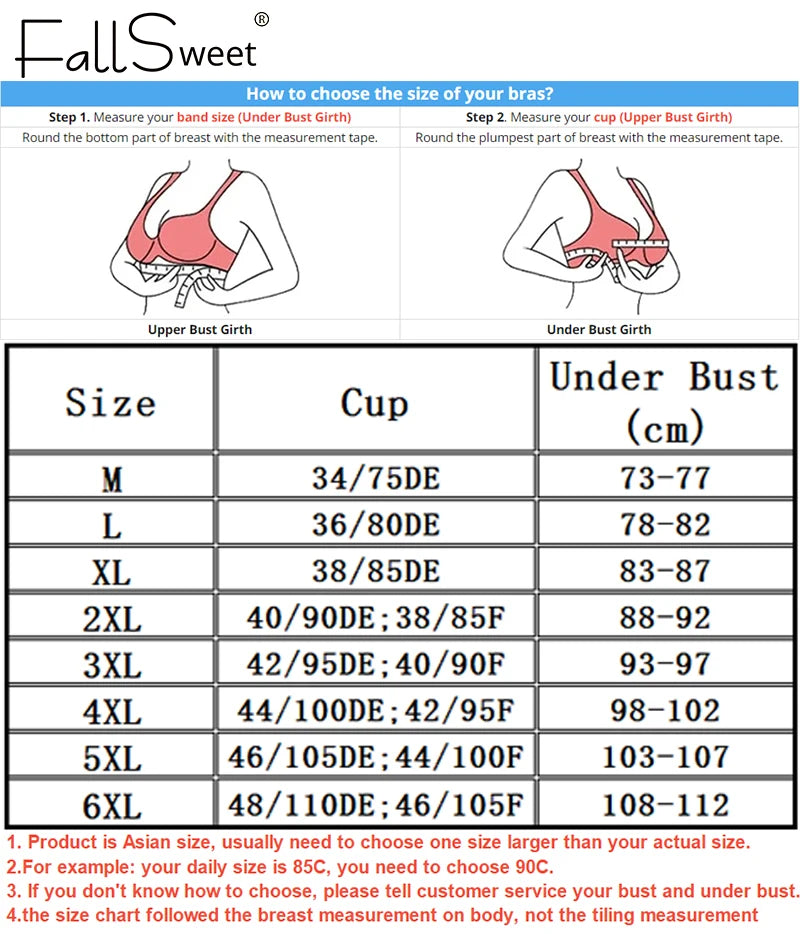 FallSweet Plus Size Wireless