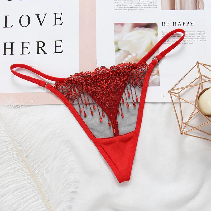 Sexy Lace Floral Thong Ladies