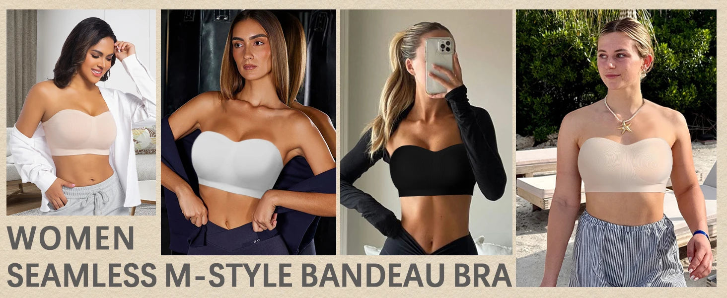 Strapless Invisible M-shaped Bra