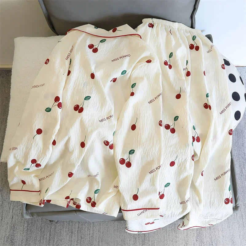 Cherries Print Two Pieces