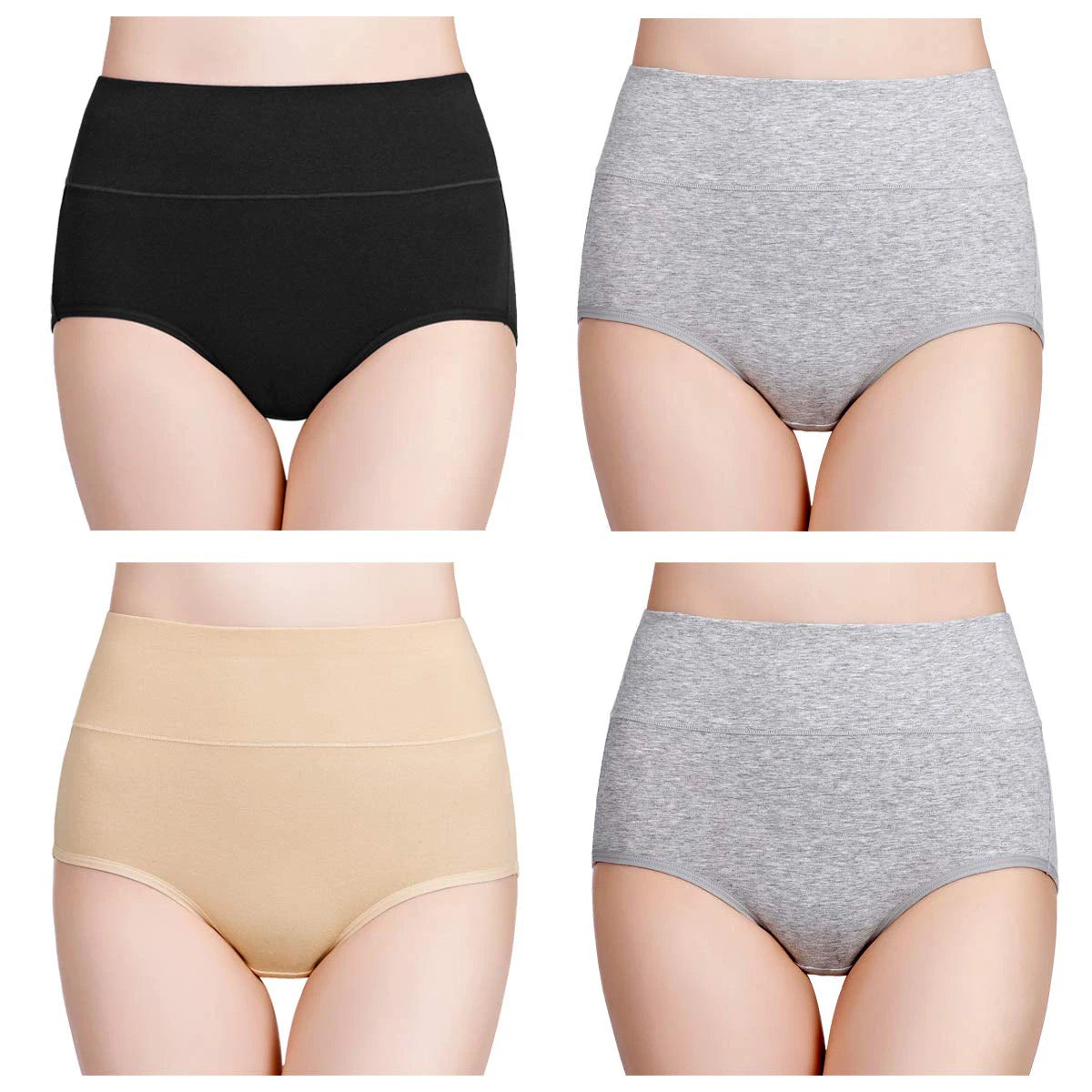 4Pcs High Waisted Underwear