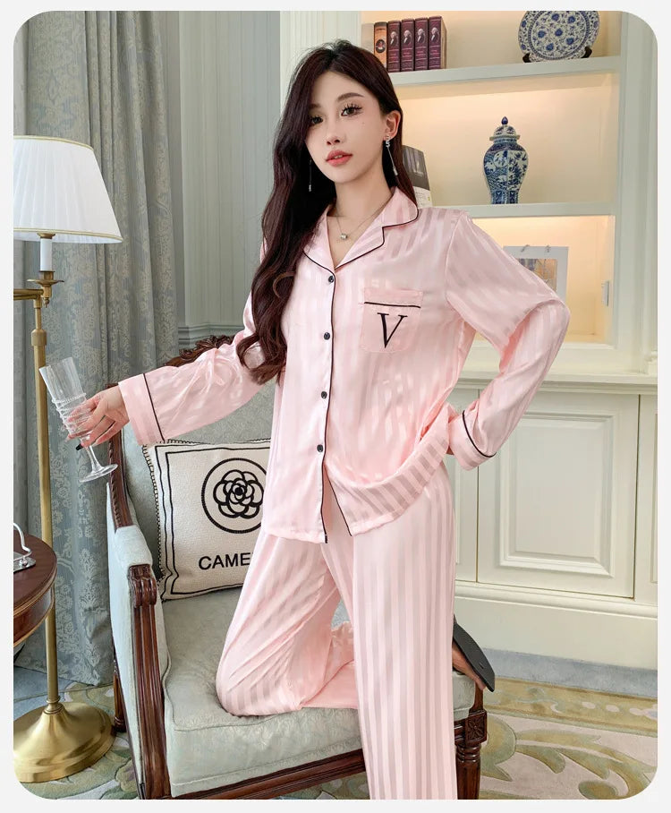 Women's Ice Silk Pajama Set