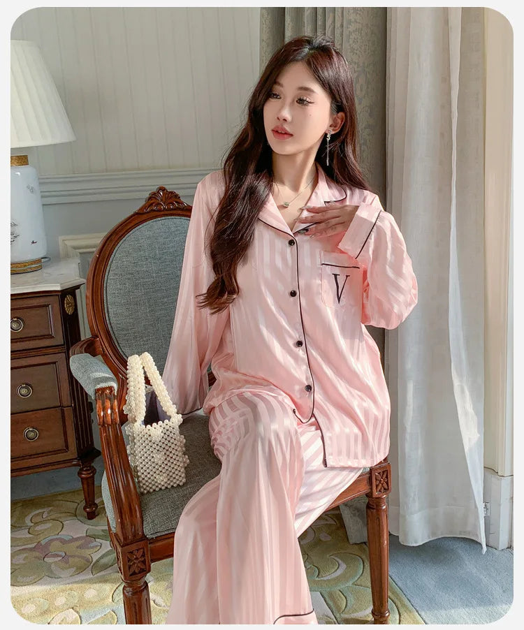 Women's Ice Silk Pajama Set