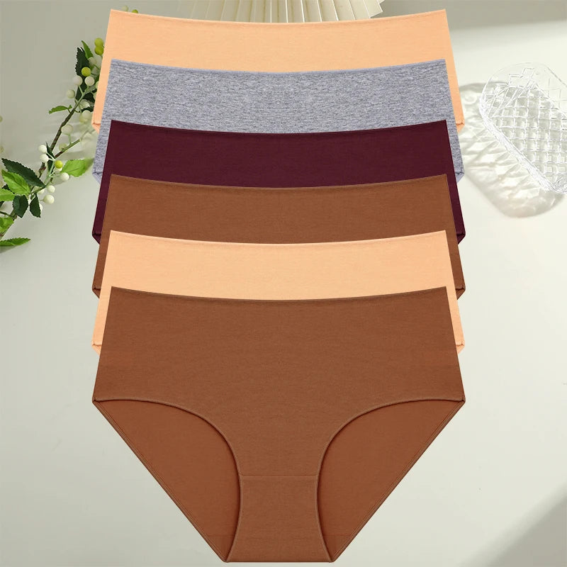 6Pcs/Set Cotton Panties Women