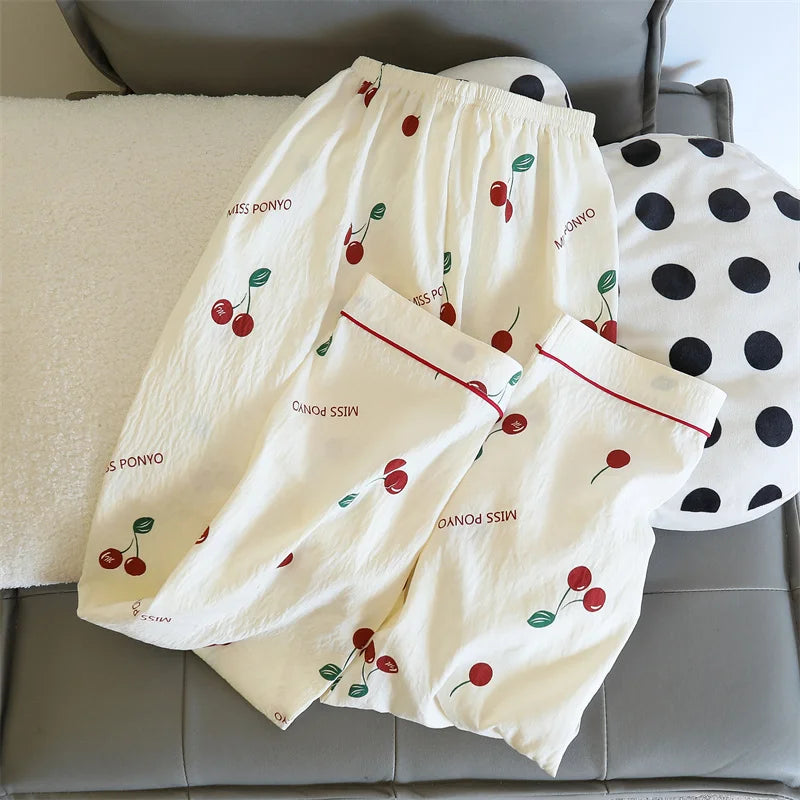 Cherries Print Two Pieces