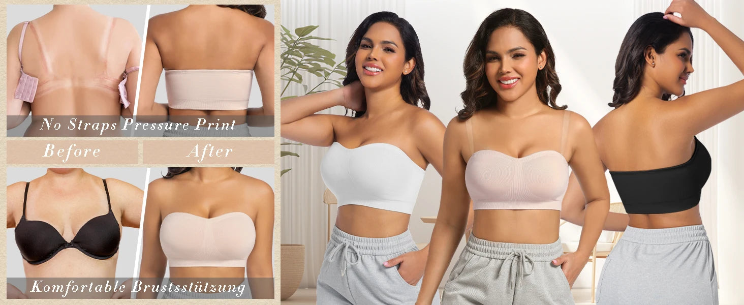 Strapless Invisible M-shaped Bra
