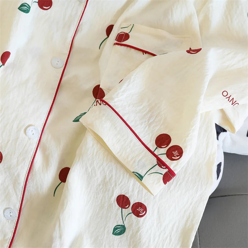 Cherries Print Two Pieces