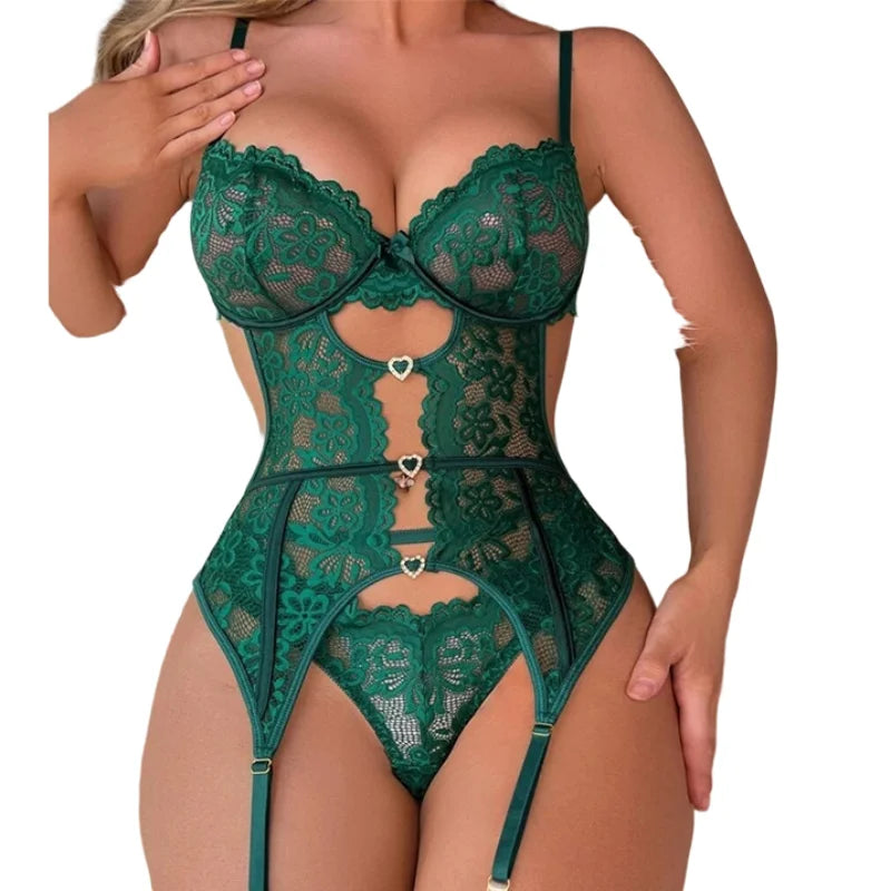 Lace Sexy Lingerie Set Sheer