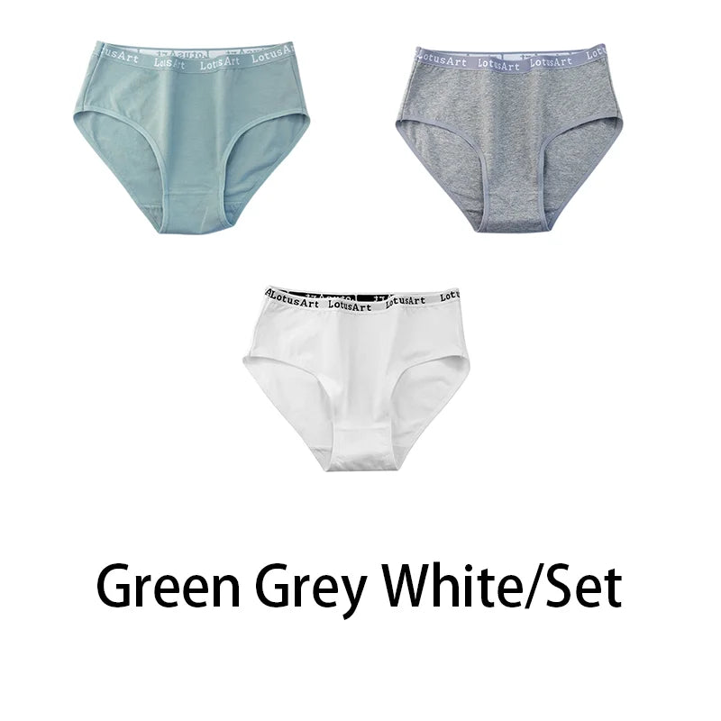 3PCS/Set Women Cotton Solid