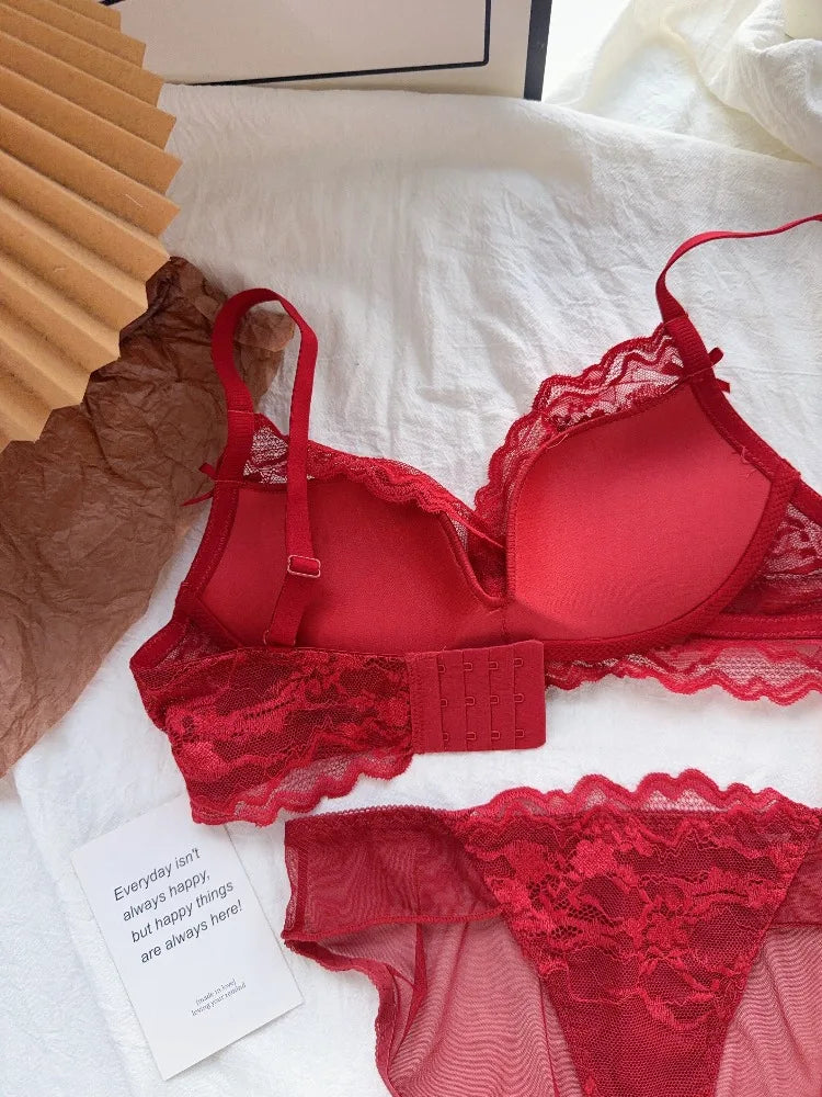 Cute Red Bra and Panty Set