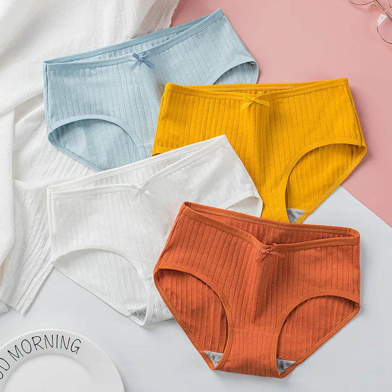 7Pcs/Set Low Waist Cotton Panties