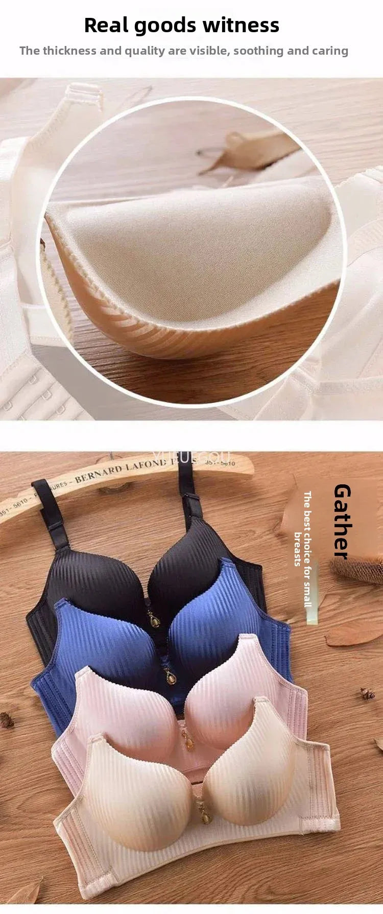 Sexy Wireless Push Up Bra No