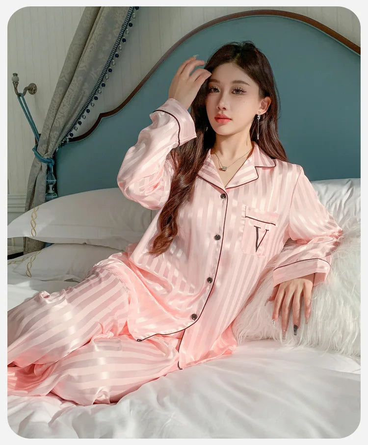 Women's Ice Silk Pajama Set