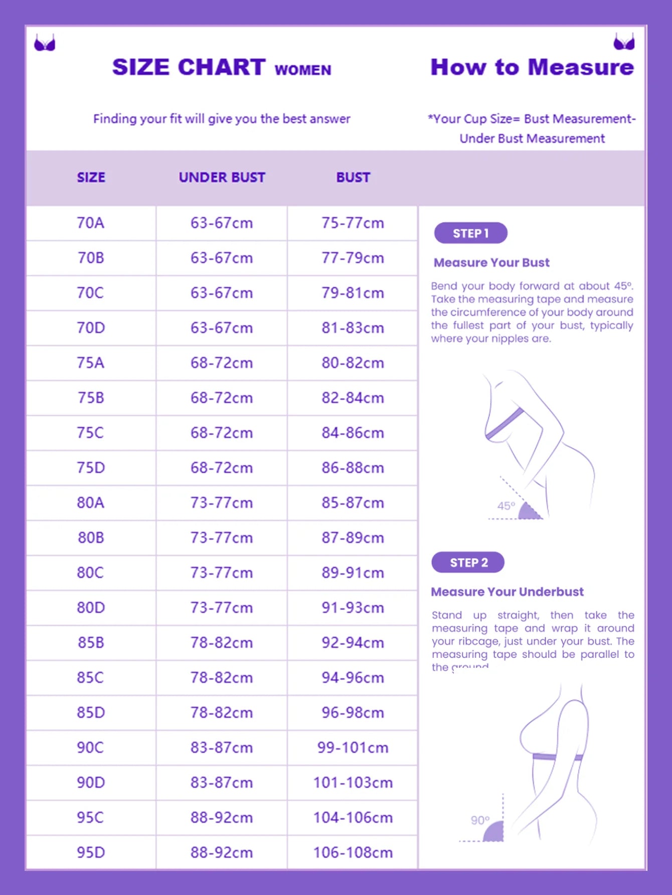 U-shaped push-up bra Women's