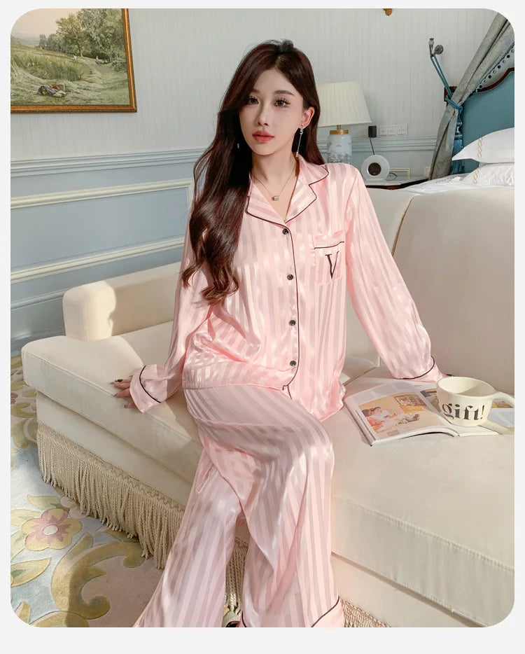 Women's Ice Silk Pajama Set