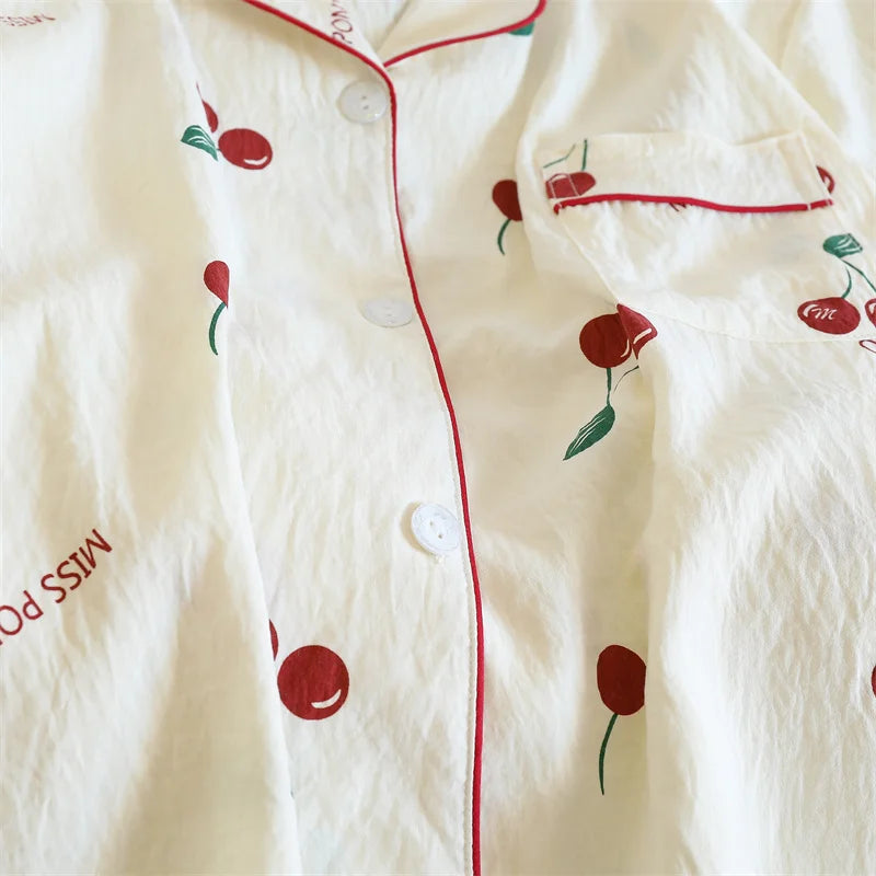 Cherries Print Two Pieces