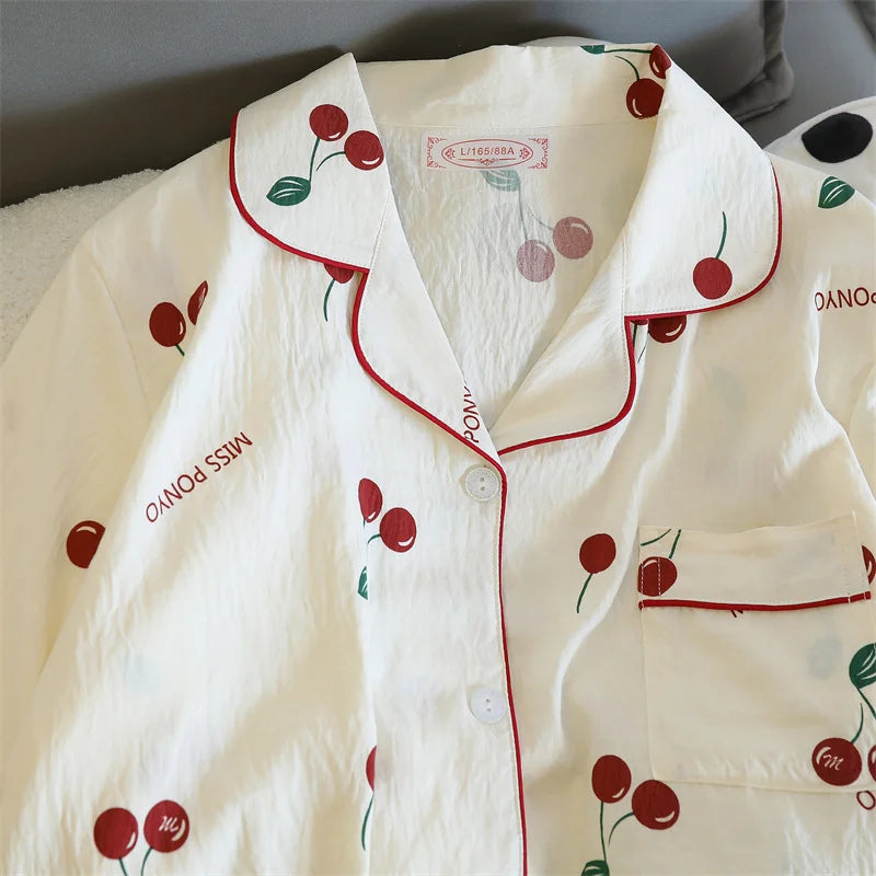 Cherries Print Two Pieces
