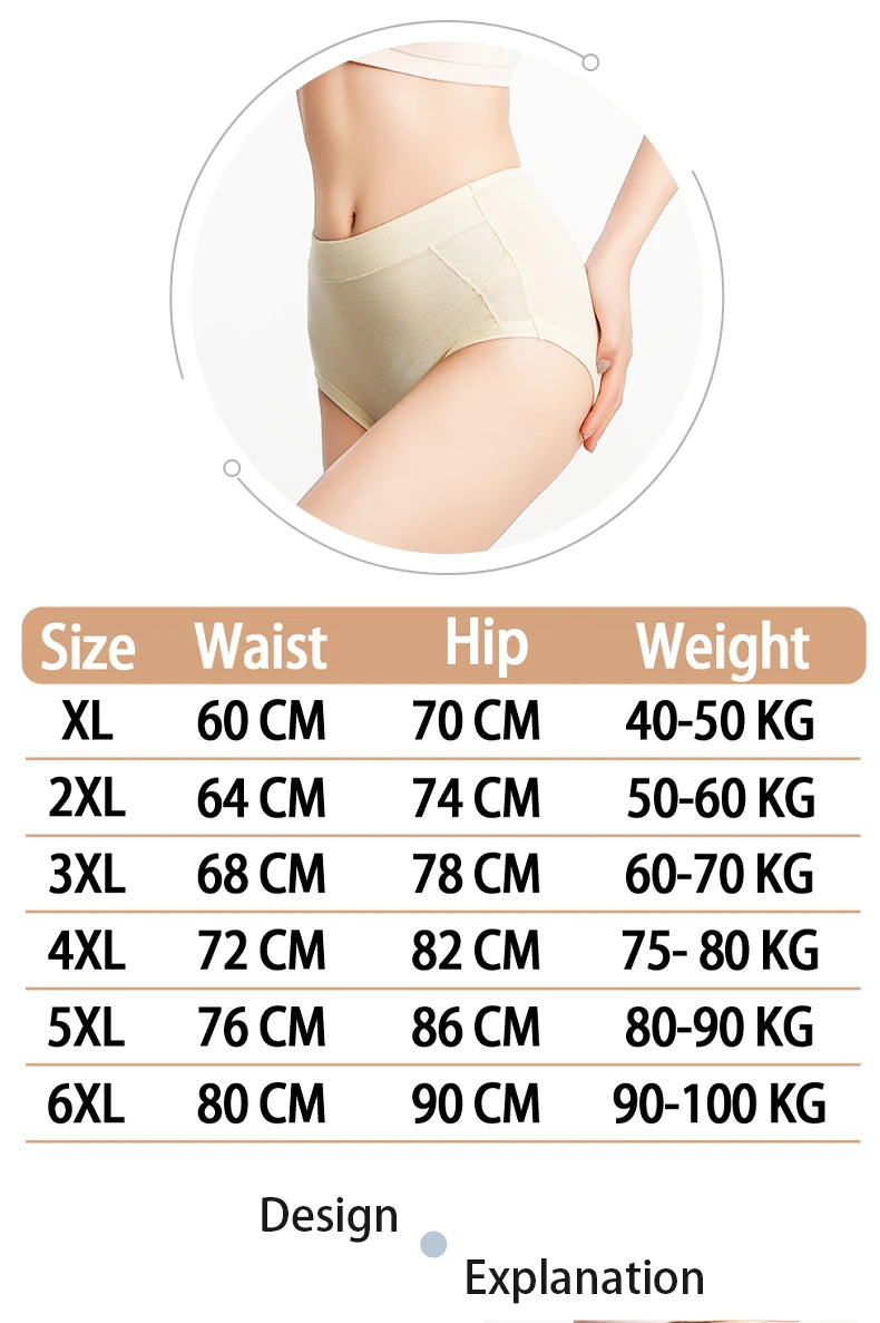 3Pcs Women's Cotton High Waist