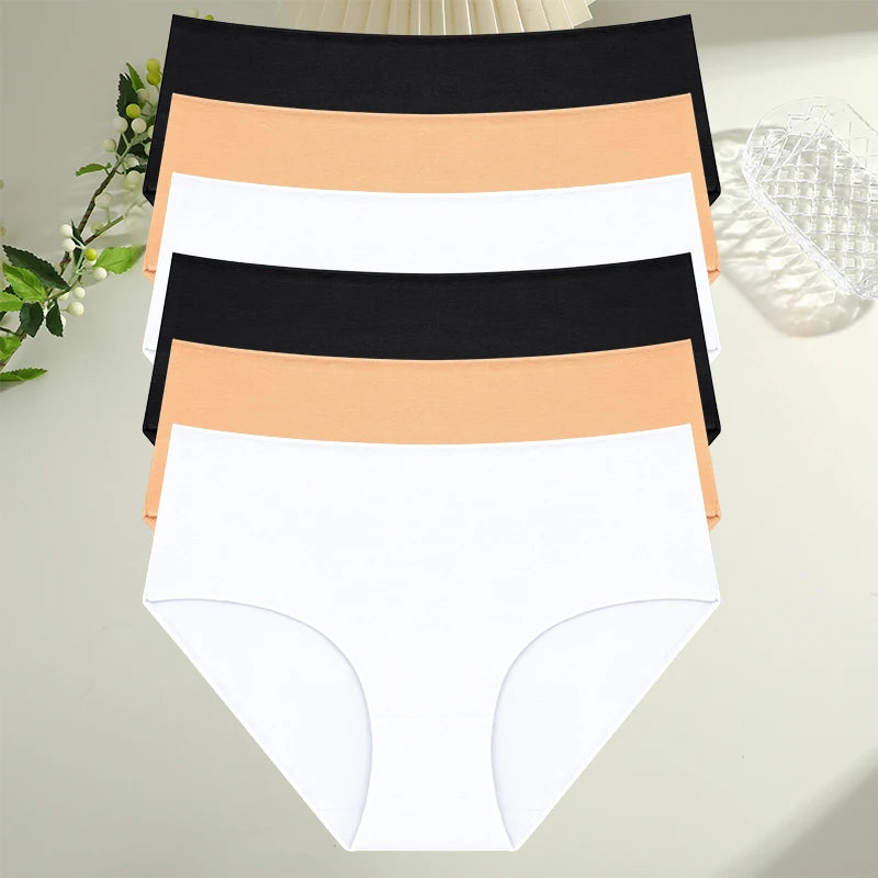 6Pcs/Set Cotton Panties Women