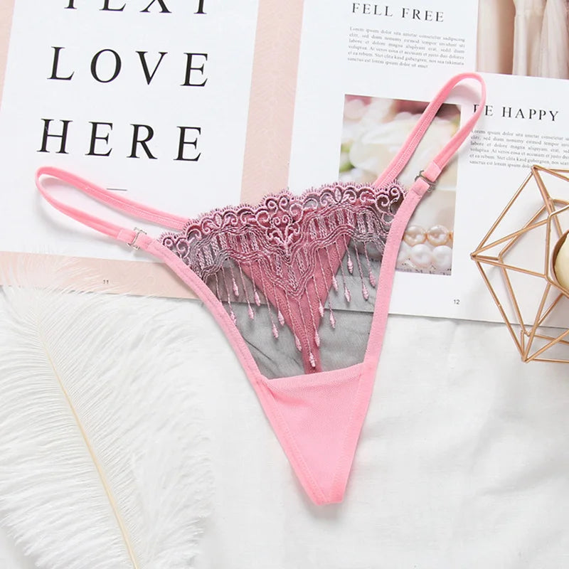 Sexy Lace Floral Thong Ladies