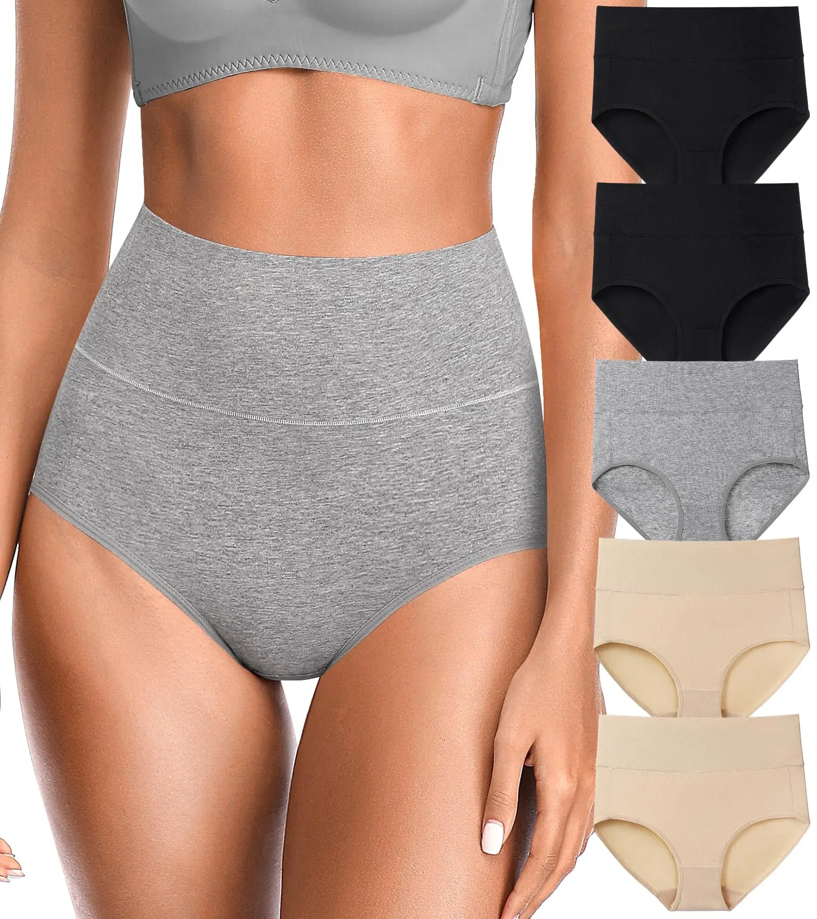 4Pcs High Waisted Underwear