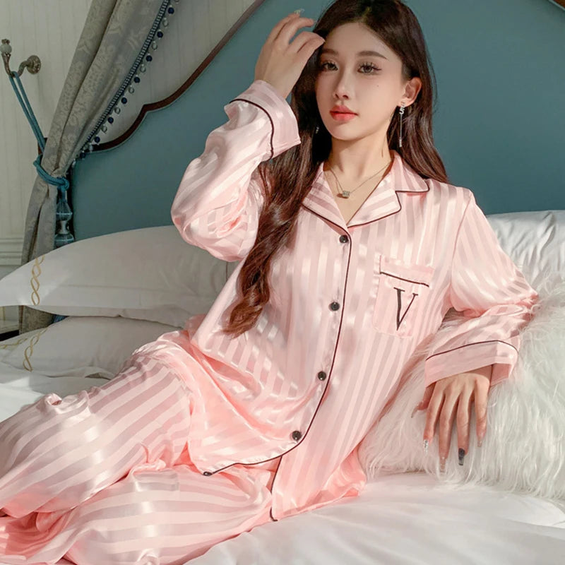Women's Ice Silk Pajama Set
