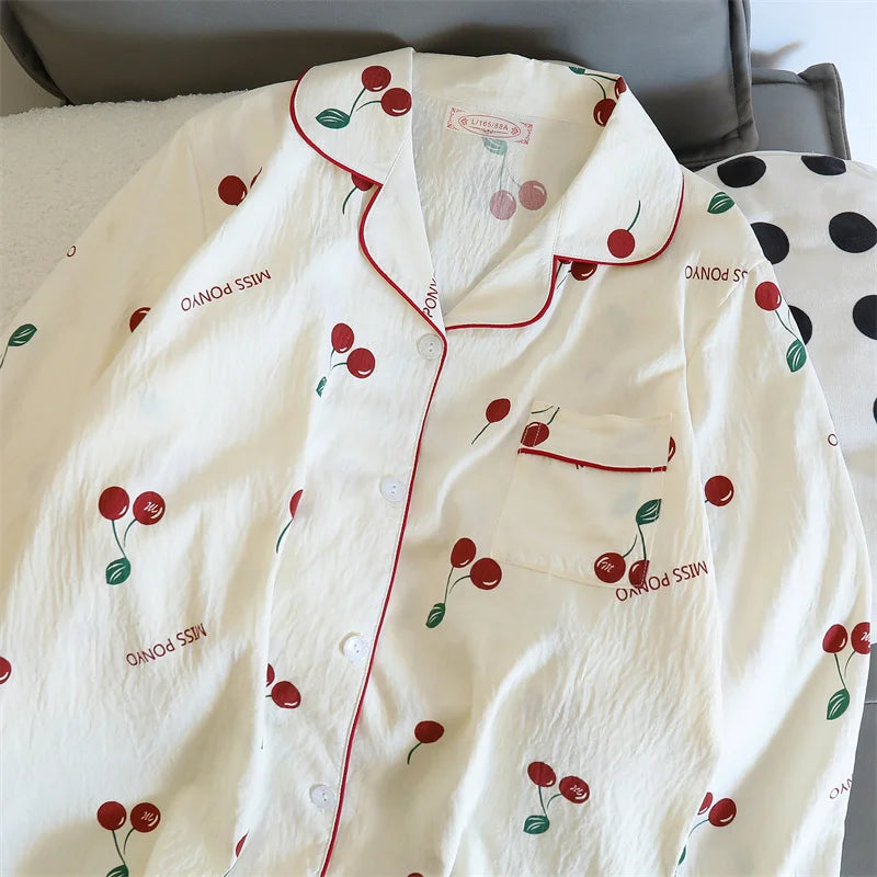 Cherries Print Two Pieces