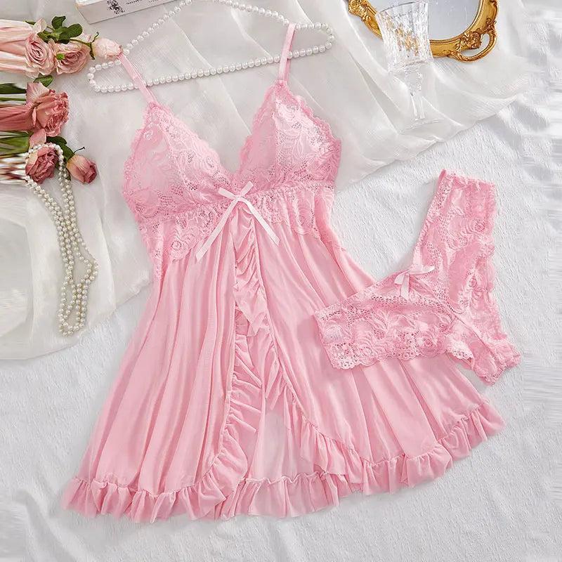 Sexy Contrast Lace and Mesh