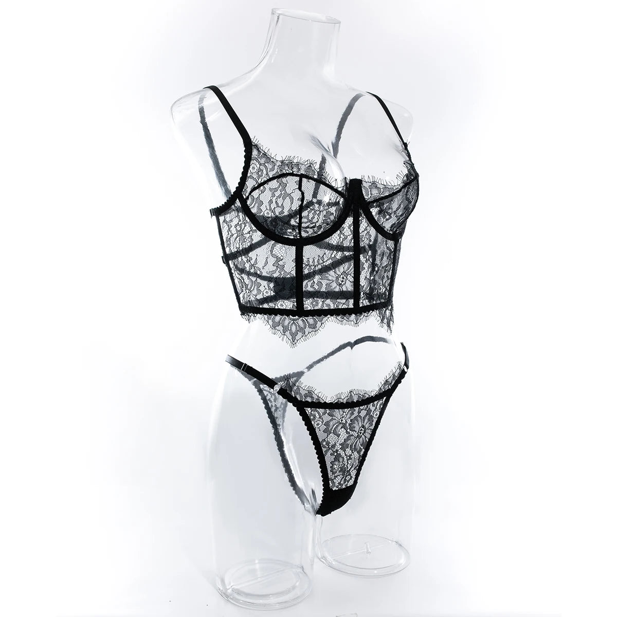 Krasapt Sexy Black Lace Lingerie