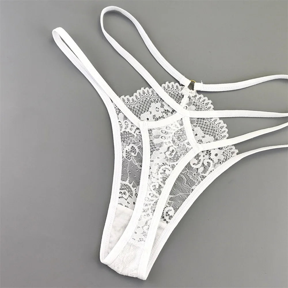 3 Pcs Lace Thin Strap Thong