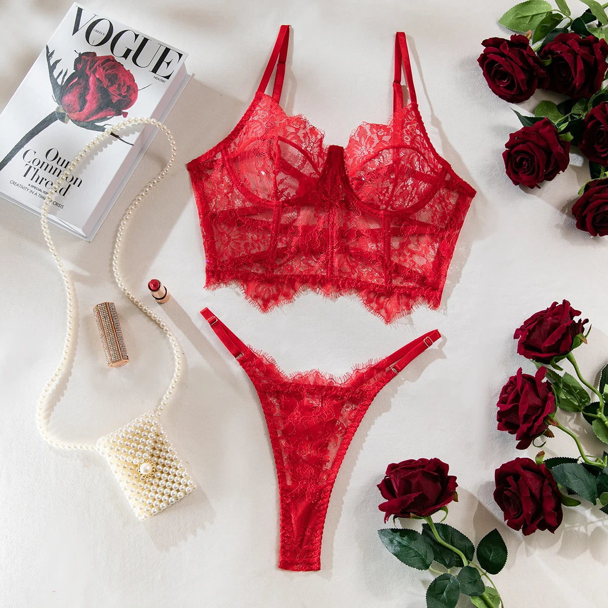 Krasapt Sexy Black Lace Lingerie
